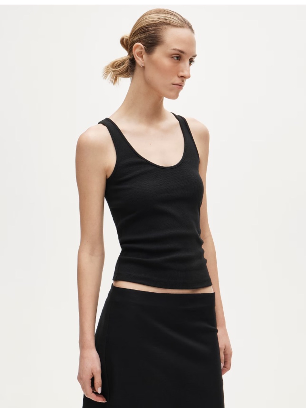 J. Crew Perfect rib V-neck tank top- Black